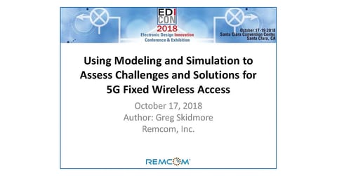 モデリングとシミュレーションによる5G固定無線アクセス・イメージの課題と解決策の評価