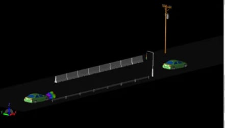 WaveFarer自動車レーダーシミュレーションソフトウェアとチャープドップラーを使用したドライブシナリオのレーダー性能評価 イメージ図
