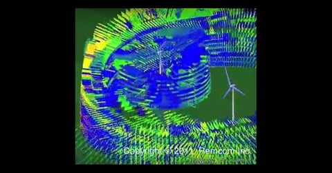 風力タービン間のマルチパスのシミュレーション 画像