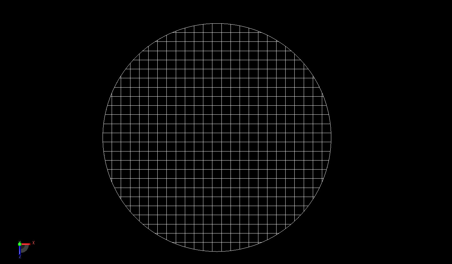 図2Aは、円柱の曲面におけるXACTメッシュを示す、円柱の2mm解像度のFDTDメッシュの断面図である。